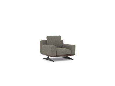 Luxus Designer Sessel Modern Polstersessel Einrichtung GrauTextil Sitz Neu