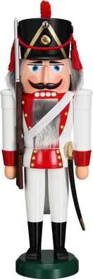 Nußknacker Grenadier weiß-rot HxBxT = 39x13x10cm NEU Weihnachten Seiffen Nutcrac