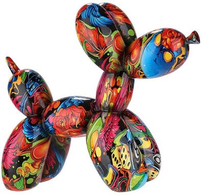 Gilde Ballon-Hund "Pop Art" mehrfarbig H: 18 cm B: 22 cm Tiefe: 8 cm 36760