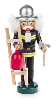 Nussknacker Feuerwehrmann 7x17x6,5cm NEU Nußknacker Holzfigur Weihnachtsfigur