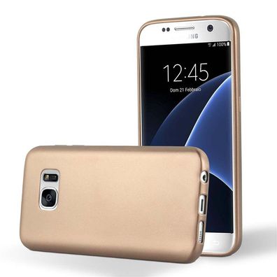 Cadorabo Hülle kompatibel mit Samsung Galaxy S7 in Metallic ROSÉ GOLD - Schutzhüll...