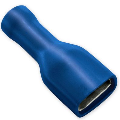 Flachsteckhülse Blau isoliert 4,8mm bis 2,5mm²