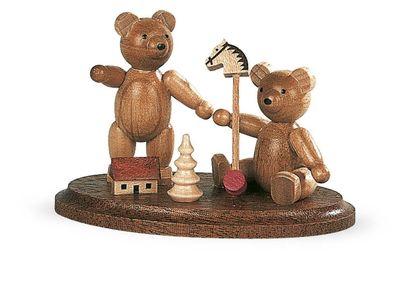 Bärensammelfigur Zwei spielende Bärenkinder natur klein Höhe 5 cm NEU Bär Deko