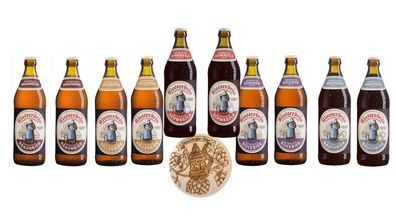 10er Klosterbräu Bamberger Bierpaket inkl. Biergartendeckel