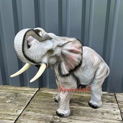 Afrikanischer Elefant Dekofigur Deko Figur Statue Skulptur Afrika Dekoration neu