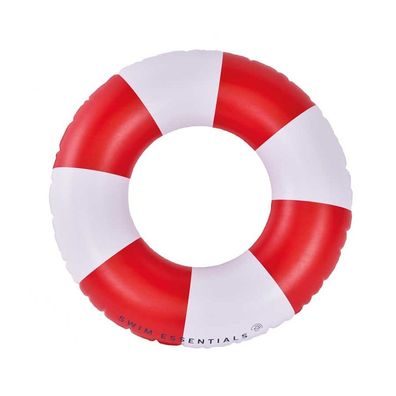 Schwimmring in Rettungsring Optik Ø 55 cm PVC rot weiß Pool Spaß Baden Kinder