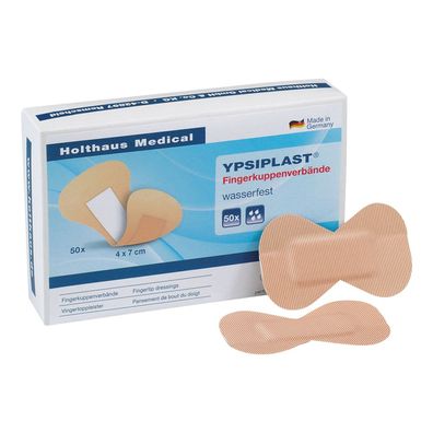 Holthaus Ypsiplast® Fingerkuppenverband, wasserfest 4 x 7 cm | Packung (50 Stück)