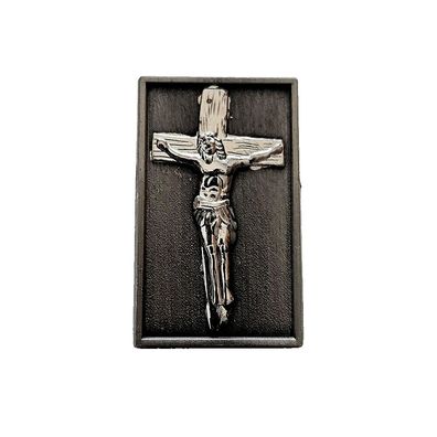 Jesus Kreuz Symbol Glaube Kirche Andenken Edel Metall Button Pin Anstecker 0969