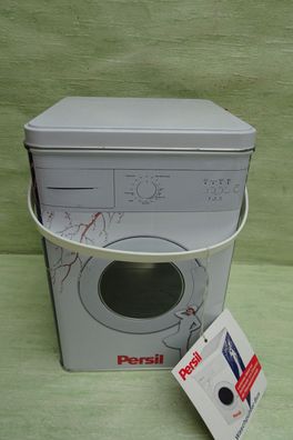 alte retro Blechdose Persil Waschmaschinen-Box mit Lichtfenster Auffüllbox weiße Dame