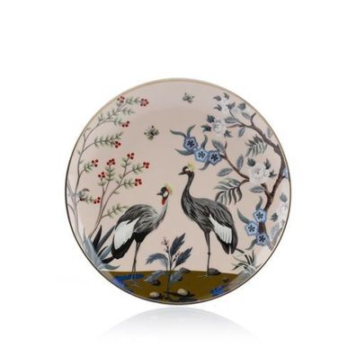 Teller Platte 21 cm Oriental Speiseteller Essteller Dekoteller Vogel Dekoration Deko