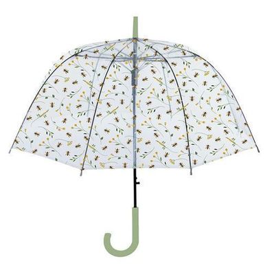Regenschirm mit Vogeldruck 83 cm Transparent Bienen Regenschutz Dekoschirm Dekorative