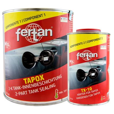 FERTAN 24330 Tapox Set 2-K „groß“ 890 ml Tank-Innen-Beschichtung Tankversiegelung ...