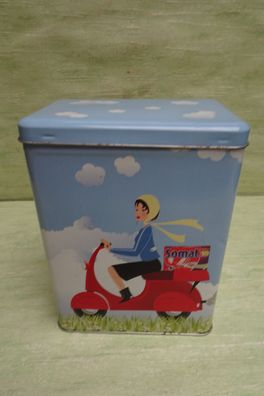 Vintage seltene Waschmittelnachfüllbox Somat Henkel Düsseldorf "Mofa fahren"