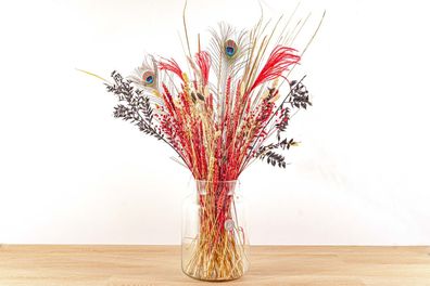 Trockenblumen - Rot & Gold - 70 cm