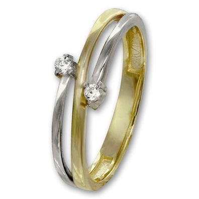 GoldDream Boho Ring Zirkonia für Damen in der Größe 54 333 Gelbgold GDR532T54