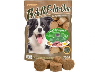 Petman BARF-In-One Meat for Speed Hundefutter 750 g (Inhalt Paket: 8 Stück)