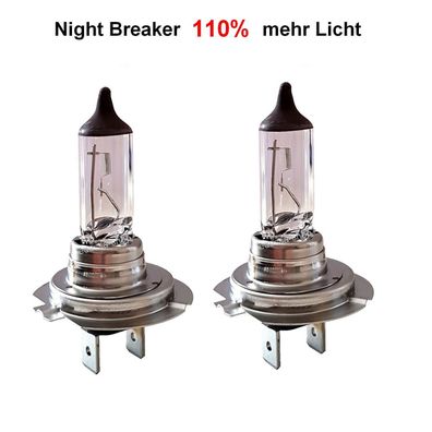 2x H7 Night Breaker + 110% mehr Licht Scheinwerfer Fernlicht Abblendlicht Lampen