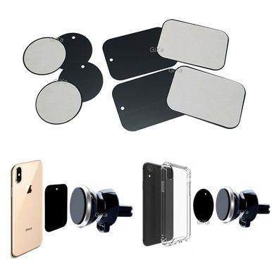 8× Metallplättchen Set für Magnet KFZ Halterungen Metallplatte für Handy Halter