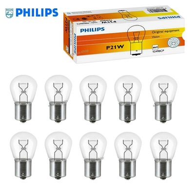1-10 Philips BA15s 12V/21W P21W Kugellampe Blinker Brems-/ Rückfahr-licht 12498CP