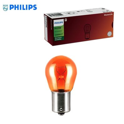1x Philips NKW 24V 21W PY21W Gelb Blinker Kugel-lampe BAU15s 13496MLCP