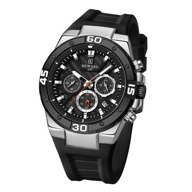 Mens Watches Quartz Analog Silicone Strap Wrist Watch Date Waterproof Luminous