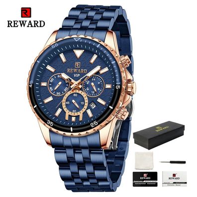 Quartz Watches for Men Casual Wristwatch Luminous Calendar Water Resistant Stainless