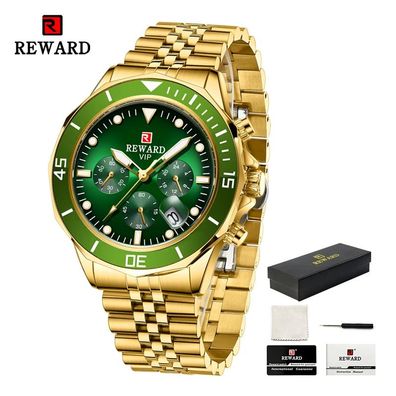 Men´s Wrist Watches for Man Waterproof Sport Watch Chronograph Luminous Date