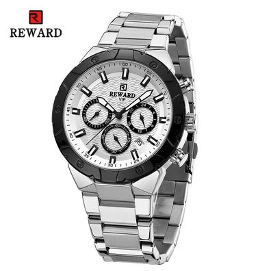 Mens Watch Quartz Waterproof Luminous Date Stainless Steel Wrist Watches Luxury