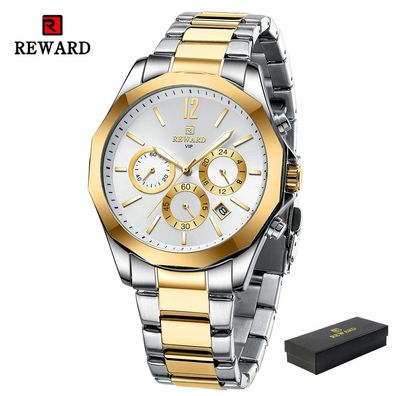 Mens Watches Business Wrist Watches for Men Stainless Steel Waterproof Luminous Date