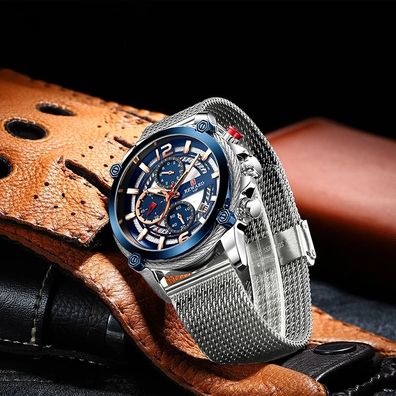 Men Wrist Watches Quartz Watch for Men Waterproof Chronograph Sport Wristwatch