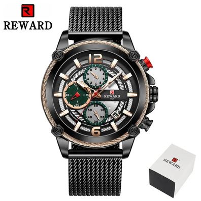 Mens Watch for Man Business Quartz Wristwatch Waterproof Luminous Chronograph Sport