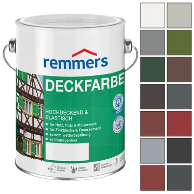 Remmers Deckfarbe Wetterschutzfarbe Holzfarbe Zinkfarbe 5L Farbwahl