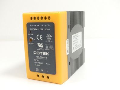 Cotek DN-100-48 Hutschienen Netzteil 100-240V AC 1.1A 47-63Hz out + 48V 2.0A