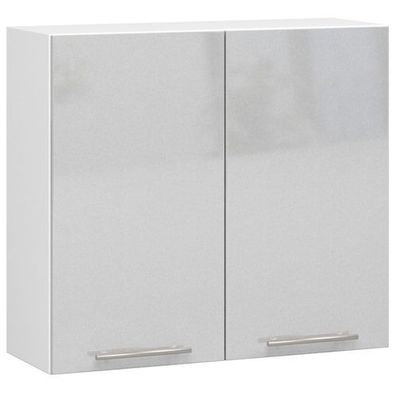 Küchenschrank AKORD OLIWIA W80 Weiß 80 cm Front Metallisch Glanz B80 x H72 x T30 cm