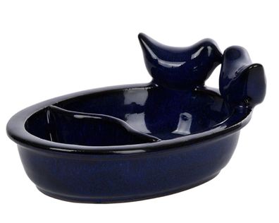 Stilvoll und funktional: Unsere 2 in1 Keramik-Futter- und Trinkschalen. Blau