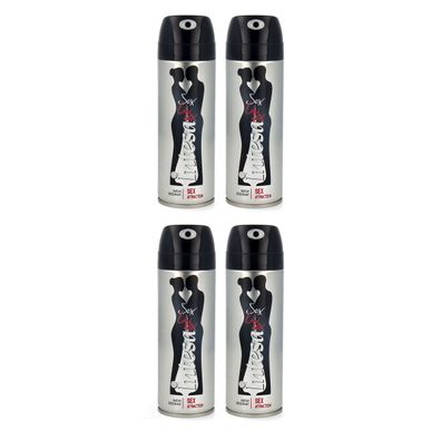 intesa unisex Attraction - Deodorant Bodyspray 4x 125ml