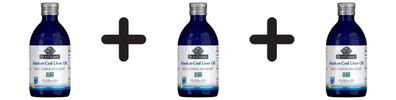 3 x Alaskan Cod Liver Oil, Lemon - 400 ml.