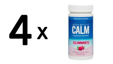 4 x Calm Gummies, Raspberry Lemon - 60 gummies