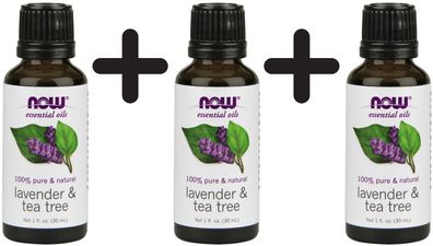 3 x Essential Oil, Lavender & Tea Tree Oil - 30 ml.