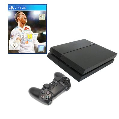 SONY PS4 PlayStation 4 Konsole 500 GB Inkl Original Controller + FIFA 2018 gebraucht