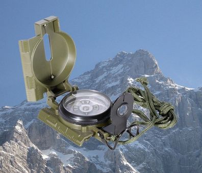 NEU US Kompass Ranger Metallgehäuse oliv für Camping Outdoor Survival Wandern Zelten