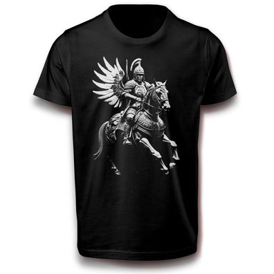 Mittelalter Ritter in Rüstung Gepanzertes Pferd Krieger Gepanzert T-Shirt