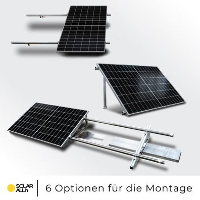 SOLAR ALLin Montagesets für Balkonkraftwerke und Solaranlagen mit 2 Modulen