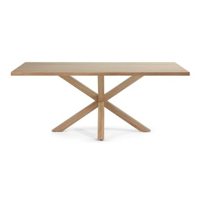 Tisch Argo 200 x 100 cm Melamin und Stahlbeinen mit Holzeffekt