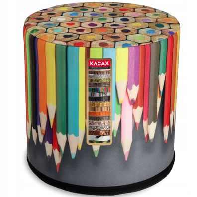 KADAX Sitzpouf, Sitzpuff, runder Sitzhocker, O 40,5 x 41 cm, modernes Design