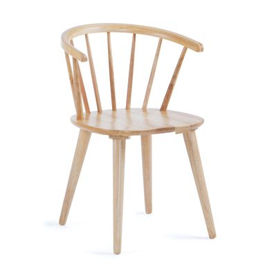 2er Set Stühle Trise aus massivem Kautschuk Natur 53 x 77 x 54 cm