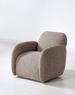 Taupe Sessel Fernseh Stuhl Einsitzer Polster Sitzmöbel Lounge Club Relax Stühle