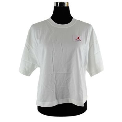 Jordan Essentials Short-Sleeve Boxy T-Shirt Damen Loose Fit weiß Gr. S NEU