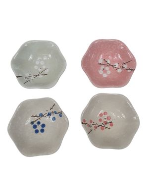 Mini Schälchen, Gewürzschalen Keramik 4er Set, Soßen Schale ca. 9,5x3cm (Gr. Klein)