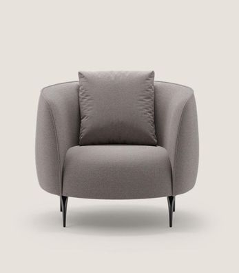 Taupe Moderner Sessel Wohnzimmer Einsitzer Luxus Design Polster Möbel Lounge